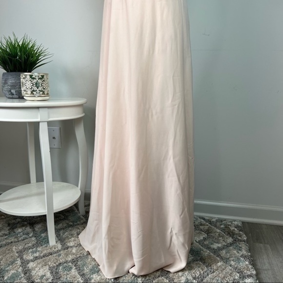 Jill Jill Stuart woman’s pale pink flared halter top maxi dress size 6 - Picture 11 of 13